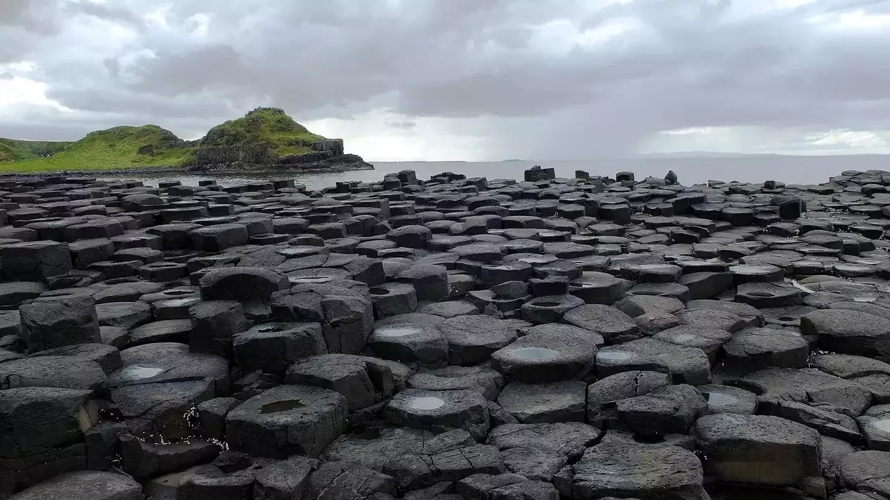 Giants Causway Separates Scotland from Northern Ireland